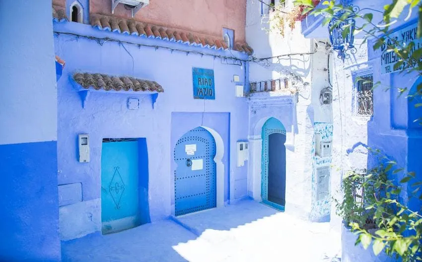 maisons bleues traditionnelles à Chefchaouen